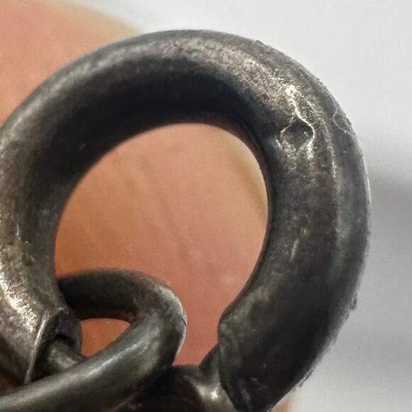 Antique French Art Deco sterling silver genuine chrysoprase marcasite necklace - Picture 6 of 10